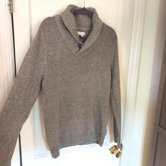 Wool Blend Shawl Collar Sweater - Picture 3 of 8